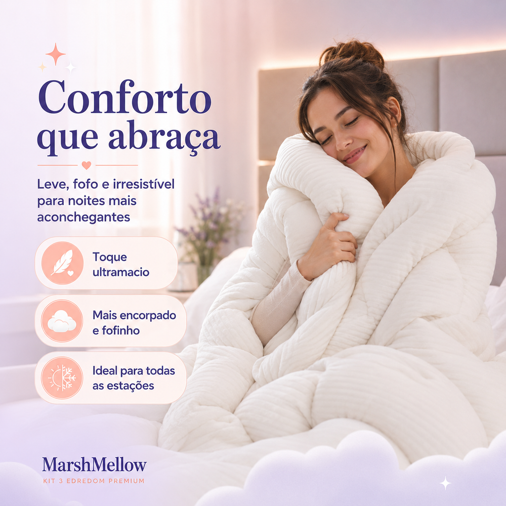 Kit 3 Edredom Confort | MarshMellow™