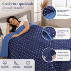 Edredom Malha 100% Algodão Casal Solteiro Queen E King Cobertor Dupla Face Antialérgico Premium Flower