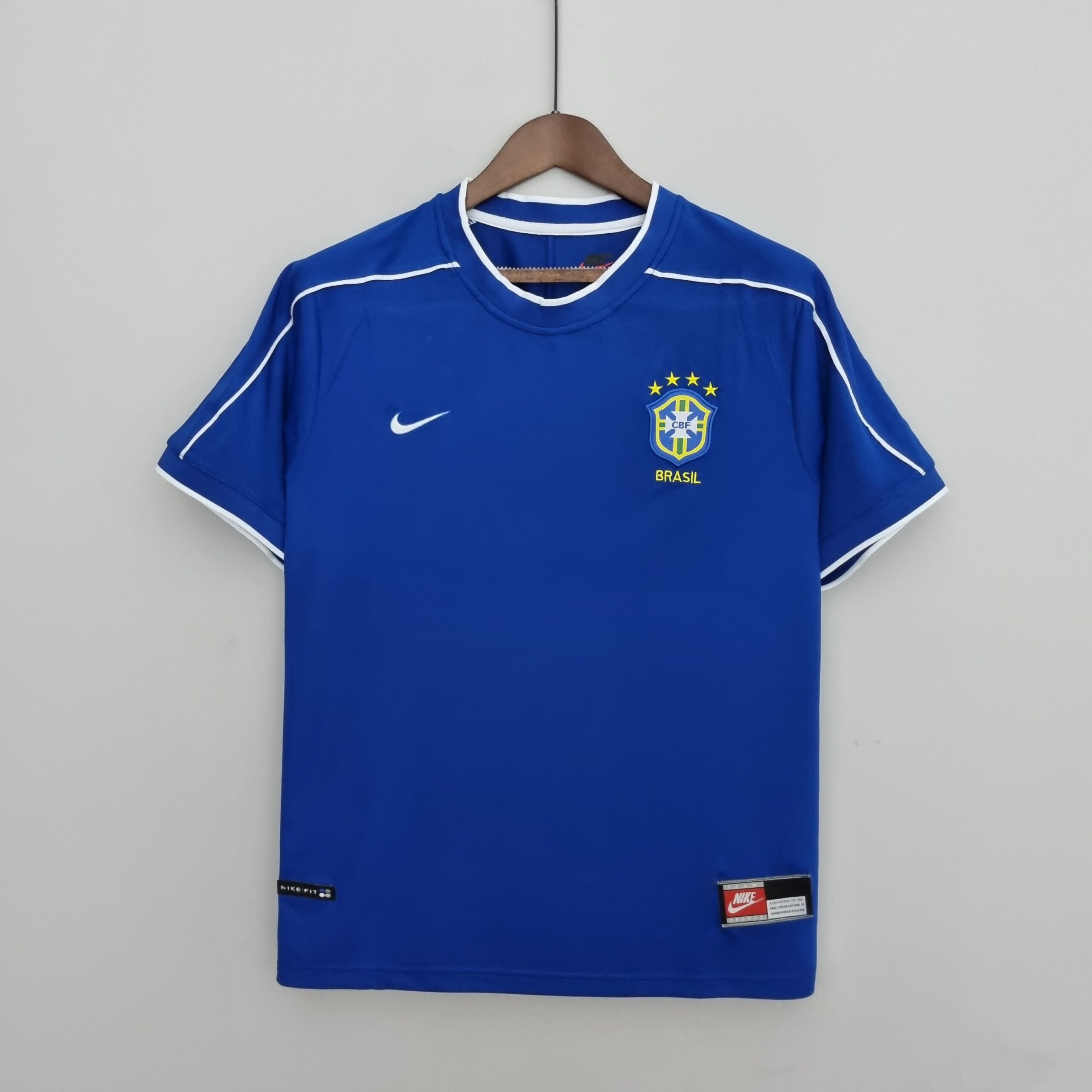 Camisa Seleção Reserva 1998 – Versão Retro – P, Não, Azul