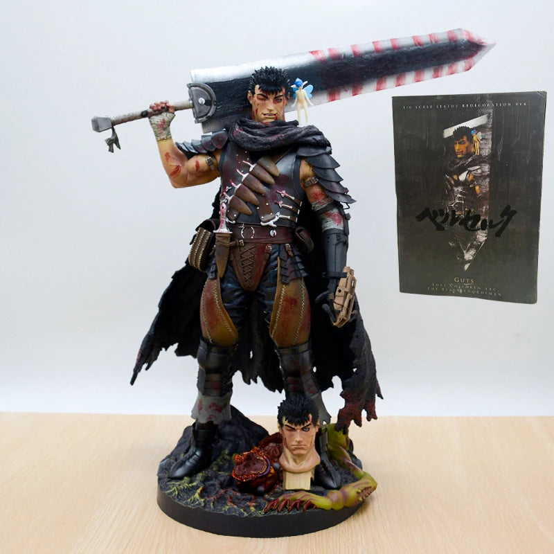Figura de Anime Berserk Guts de 36cm, Figura de Ação com Armadura Berserker, Modelo Colecionável Zodd/Cavaleiro da Morte – 36cm With Retail Box