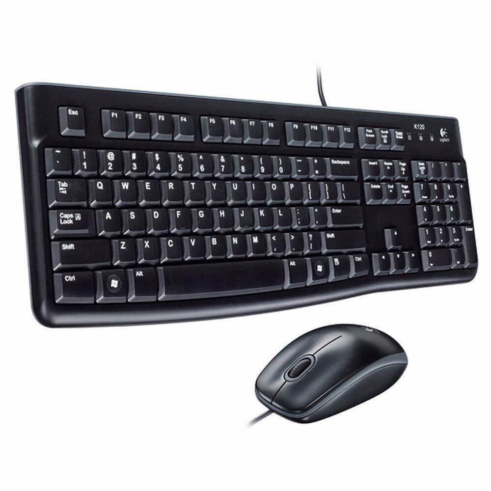 Kit Teclado e Mouse Logitech MK120 1000DPI ABNT2